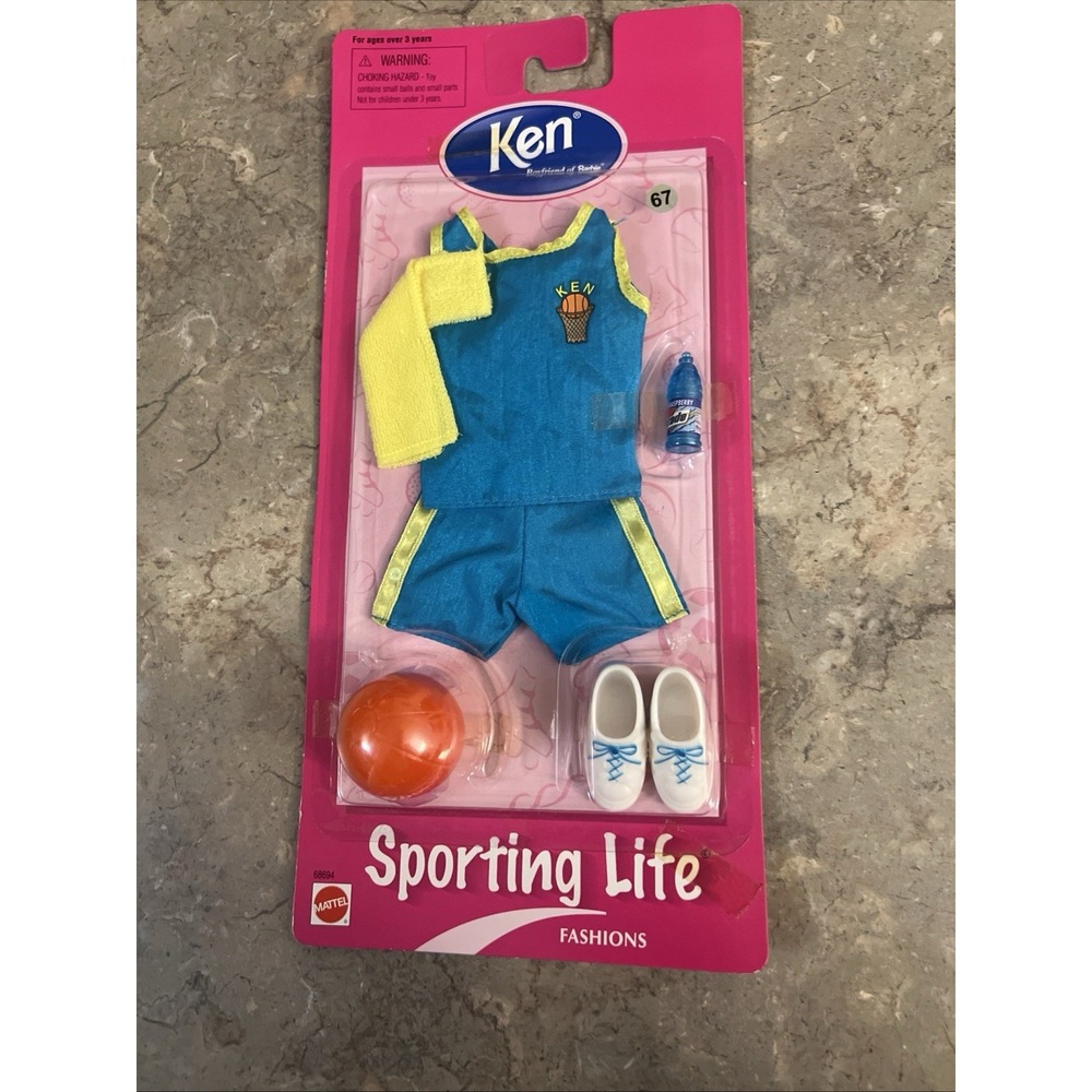 Vintage 1998 Ken Sporting Life Fashions Basket Ball Outfit & Accessories